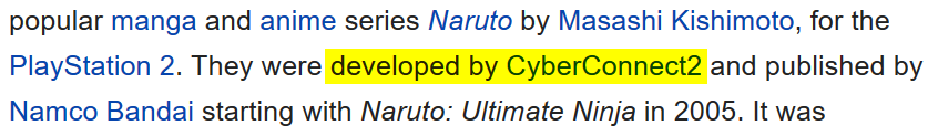 “developed by CyberConnect2”