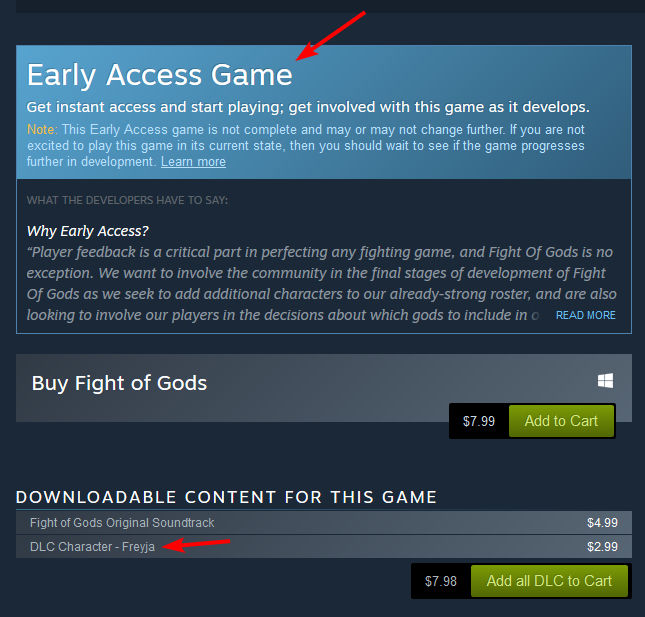 So we're just out here selling DLC characters in an early access game, huh.